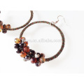 Boucle d&#39;oreille en perle d&#39;agate Vintage Boho Agate